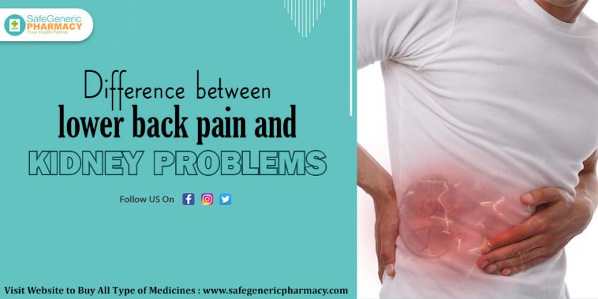 difference between lower back pain and kidney problems